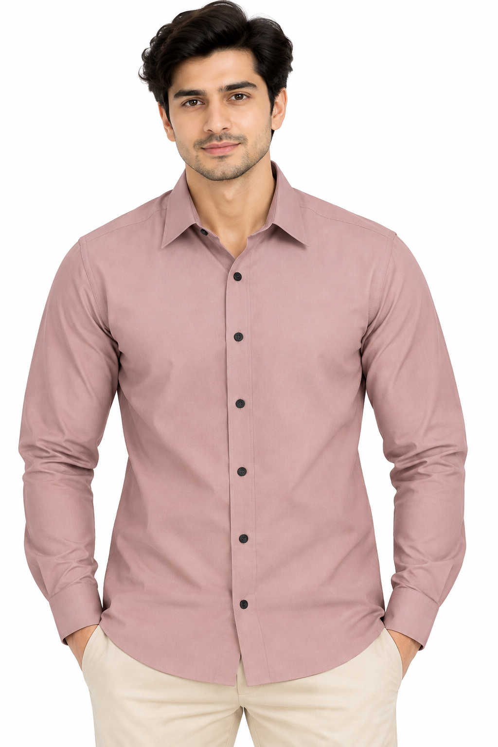mens satin plain shirt